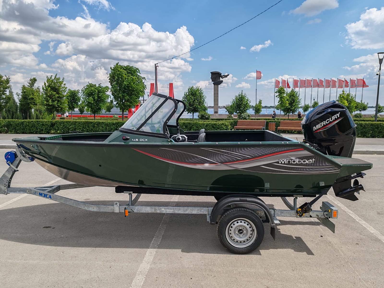 WINDBOAT 4.5DCX + Mercury 50 ELPT EFI + прицеп МЗСА Е